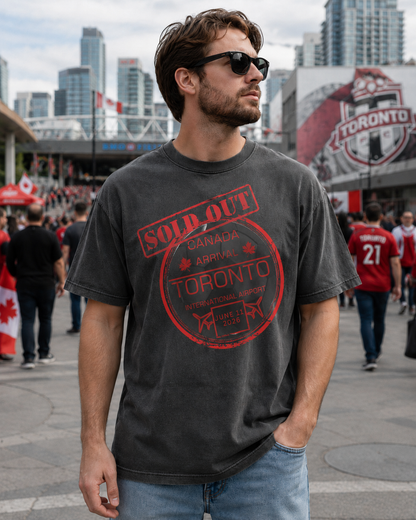 Toronto Soccer Passport Stamp T-Shirt — June 2026 Arrival Tee