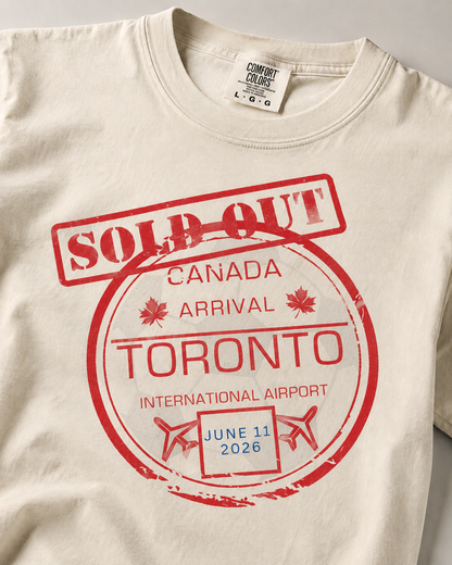 Toronto Soccer Passport Stamp T-Shirt — June 2026 Arrival Tee