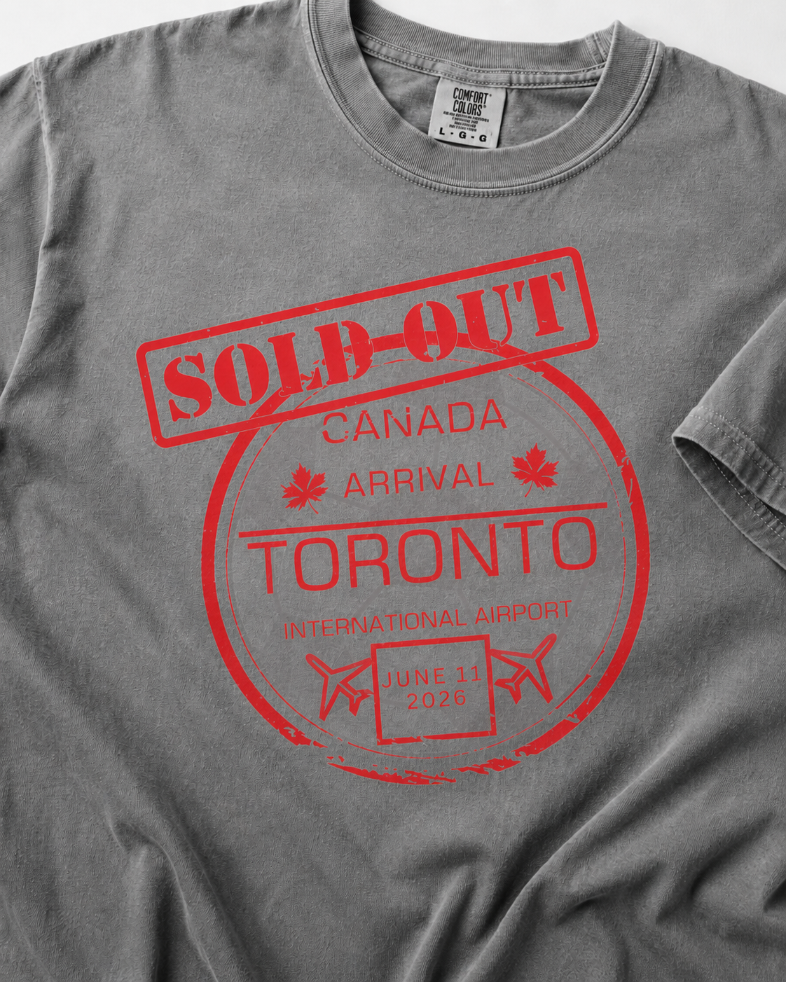 Toronto Soccer Passport Stamp T-Shirt — June 2026 Arrival Tee