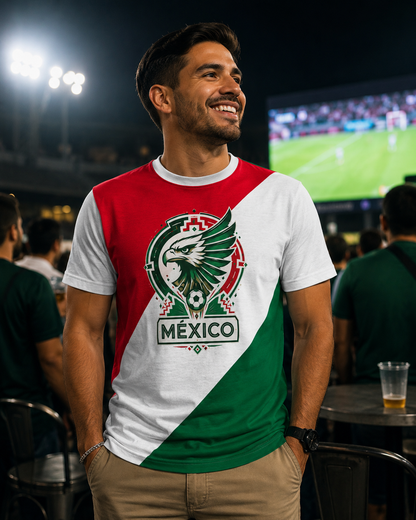 Mexico Soccer Fan Shirt | Eagle-Inspired Red White Green Game Day Tee