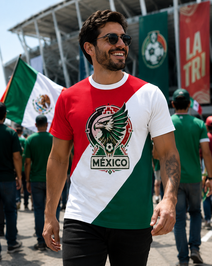 Mexico Soccer Fan Shirt | Eagle-Inspired Red White Green Game Day Tee