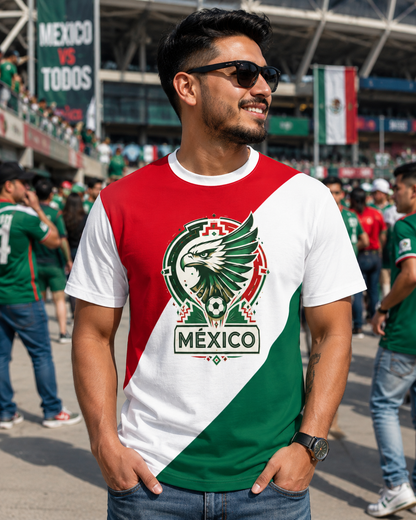 Mexico Soccer Fan Shirt | Eagle-Inspired Red White Green Game Day Tee