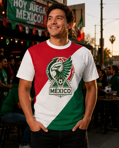 Mexico Soccer Fan Shirt | Eagle-Inspired Red White Green Game Day Tee