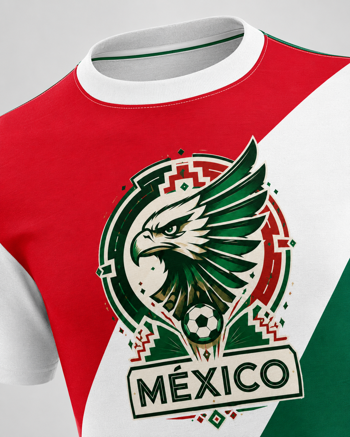 Mexico Soccer Fan Shirt | Eagle-Inspired Red White Green Game Day Tee