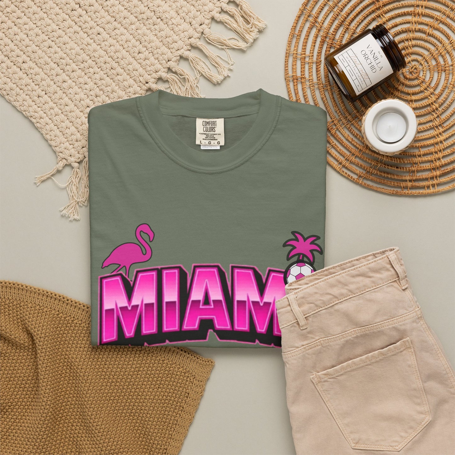 Miami Est 2020 Flamingo Soccer T-Shirt