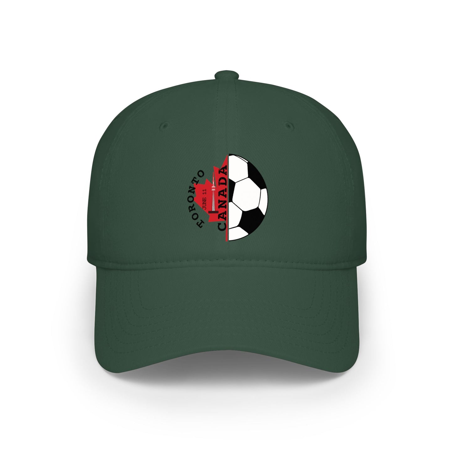 Canada Soccer Dad Cap — Toronto Maple Leaf Soccer Ball Embroidered Hat