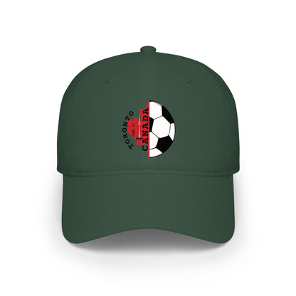 Canada Soccer Dad Cap — Toronto Maple Leaf Soccer Ball Embroidered Hat