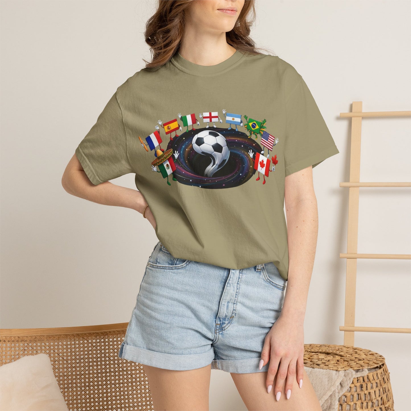 2026 World Soccer Vintage Tee — International Flag Fan T-shirt