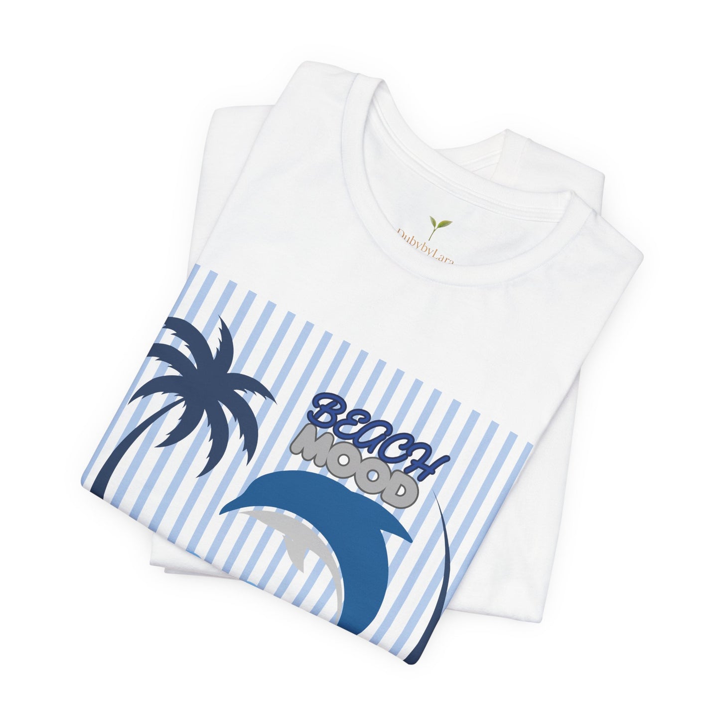 Beach Dolphin Wave T-Shirt — Palm Tree Ocean Graphic Tee