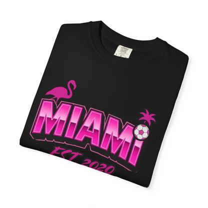 Miami Est 2020 Flamingo Soccer T-Shirt