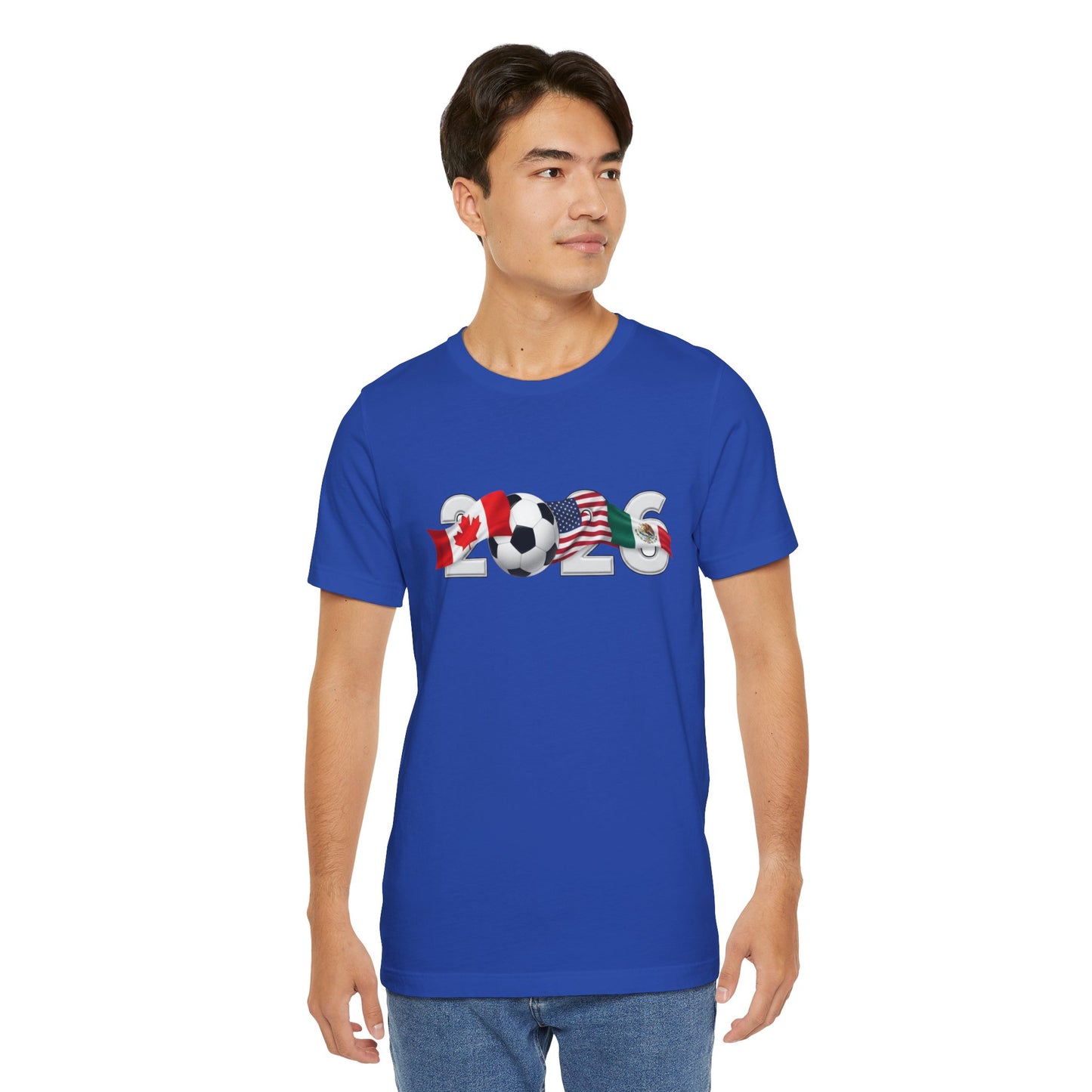 2026 North America Soccer Fan Tee — Canada USA Mexico Flag Crewneck