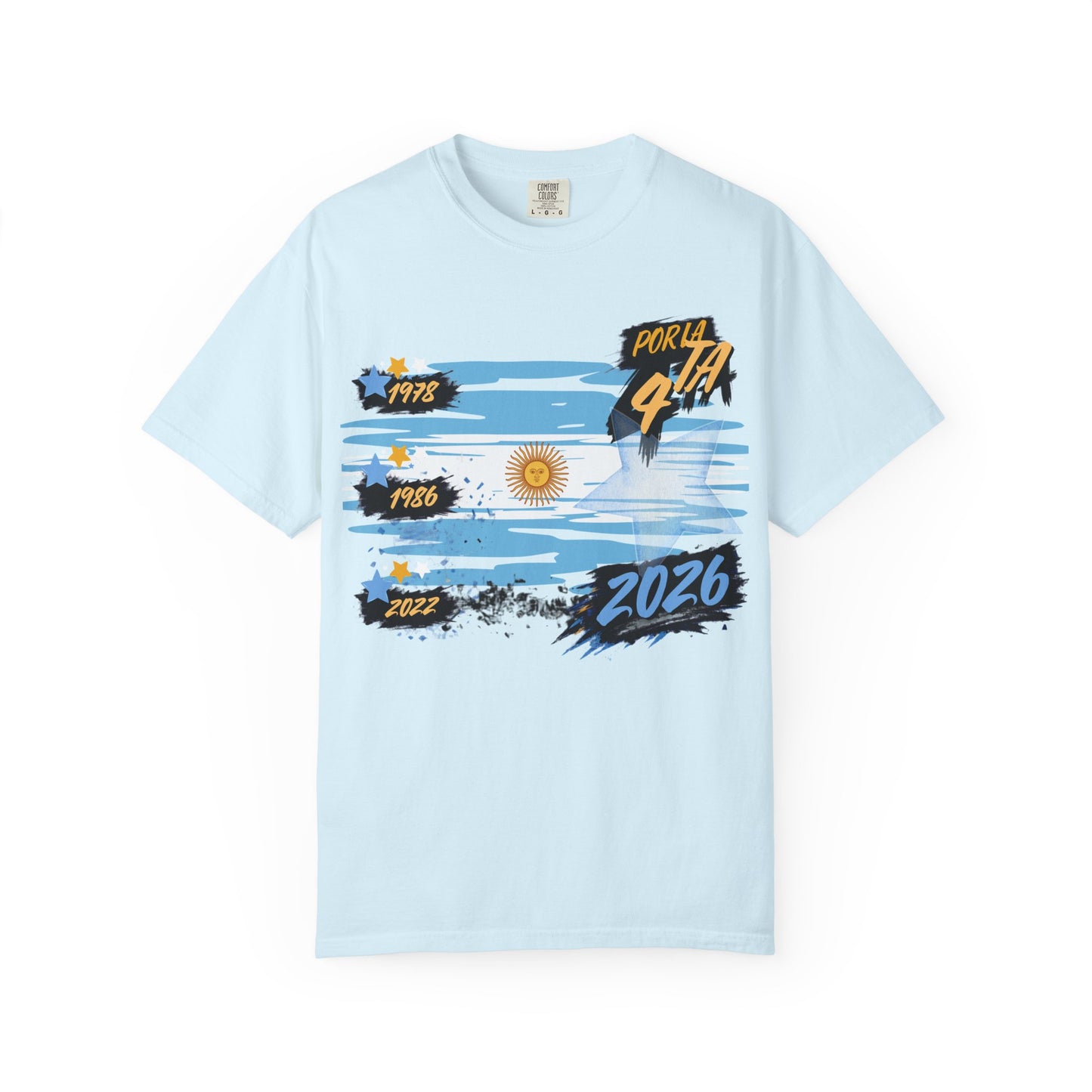 Por La 4ta Argentina Soccer Fan Shirt | Three Stars Heritage Football Tee