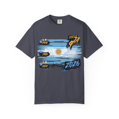 Por La 4ta Argentina Soccer Fan Shirt | Three Stars Heritage Football Tee