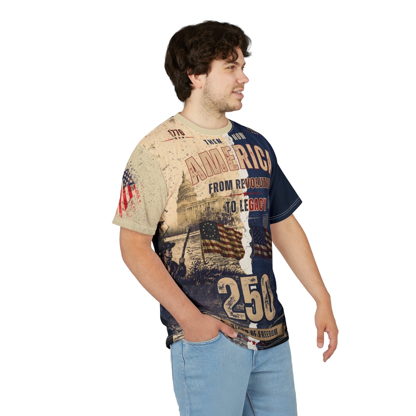 America 250 Years of Freedom Patriotic Tee | Revolution to Legacy