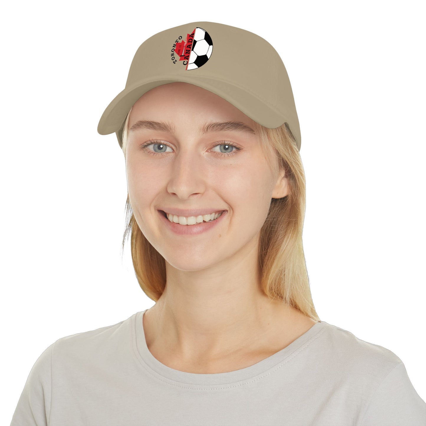 Canada Soccer Dad Cap — Toronto Maple Leaf Soccer Ball Embroidered Hat