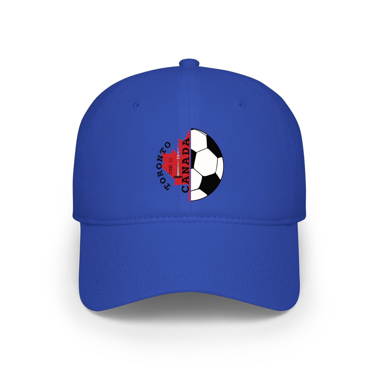 Canada Soccer Dad Cap — Toronto Maple Leaf Soccer Ball Embroidered Hat
