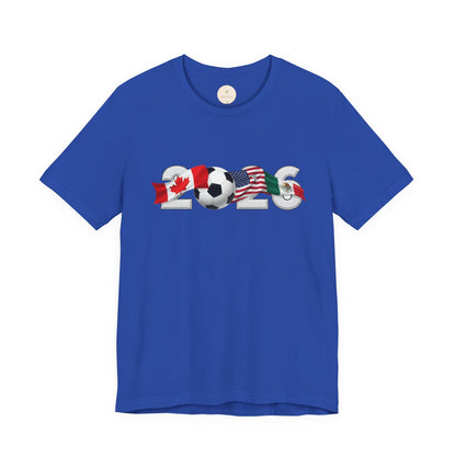2026 North America Soccer Fan Tee — Canada USA Mexico Flag Crewneck
