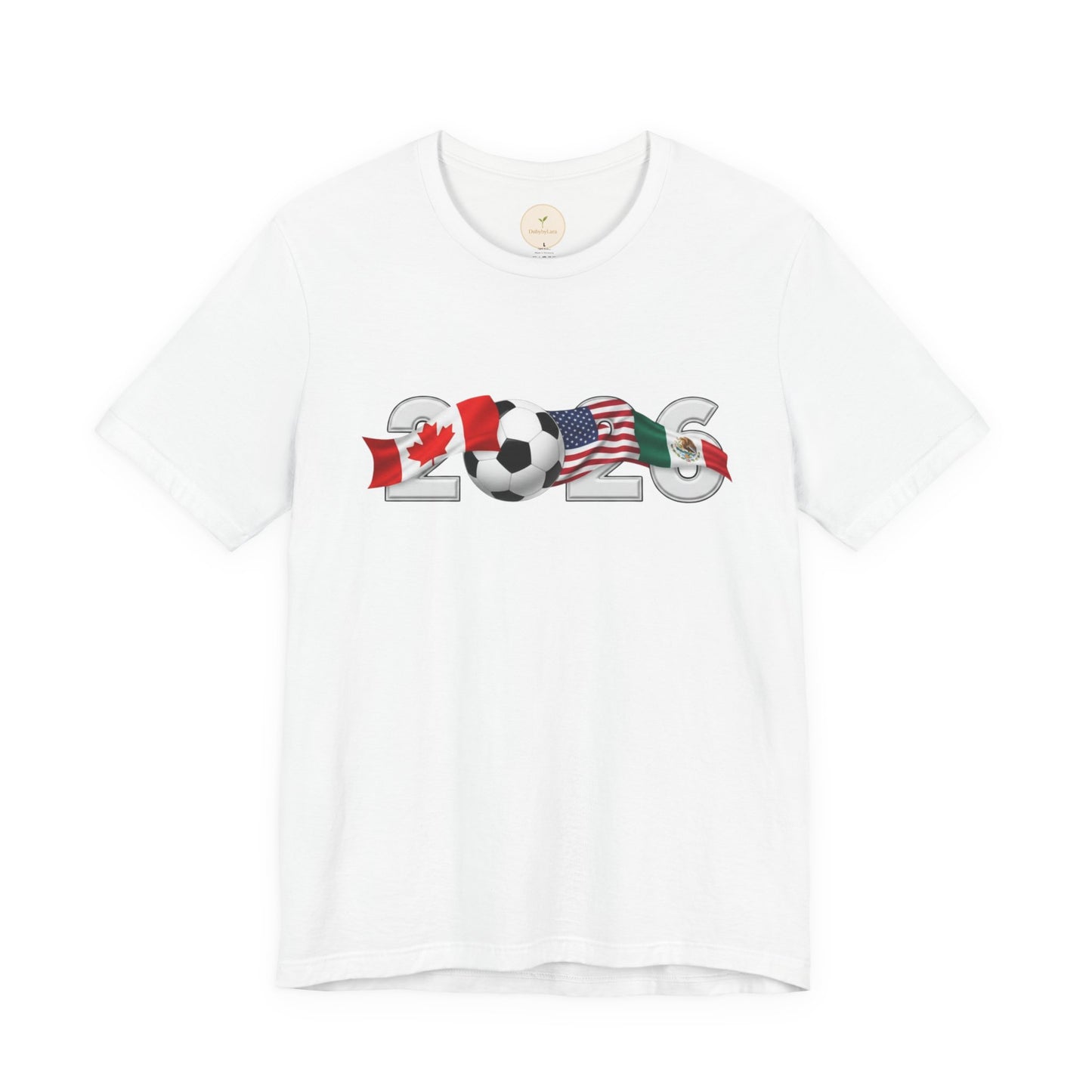 2026 North America Soccer Fan Tee — Canada USA Mexico Flag Crewneck