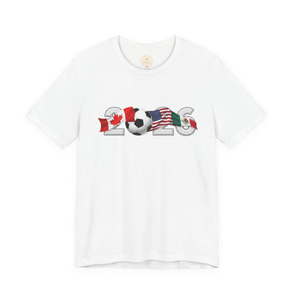 2026 North America Soccer Fan Tee — Canada USA Mexico Flag Crewneck