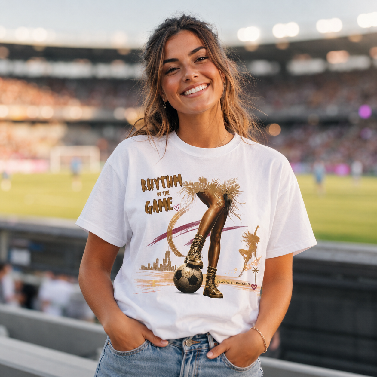 Rhythm of the Game Soccer Graphic T-shirt | Vintage Football Fan Tee