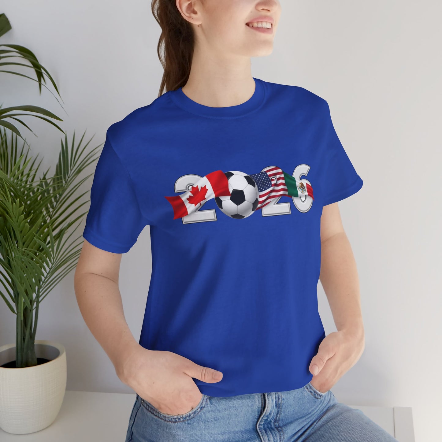 2026 North America Soccer Fan Tee — Canada USA Mexico Flag Crewneck