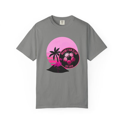 Miami Soccer Fan Club T-Shirt — Retro Pink Flamingo Game Day Tee