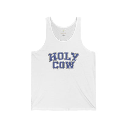 Holy Cow Tank Top — Funny Collegiate Varsity Style Sleeveless Shirt