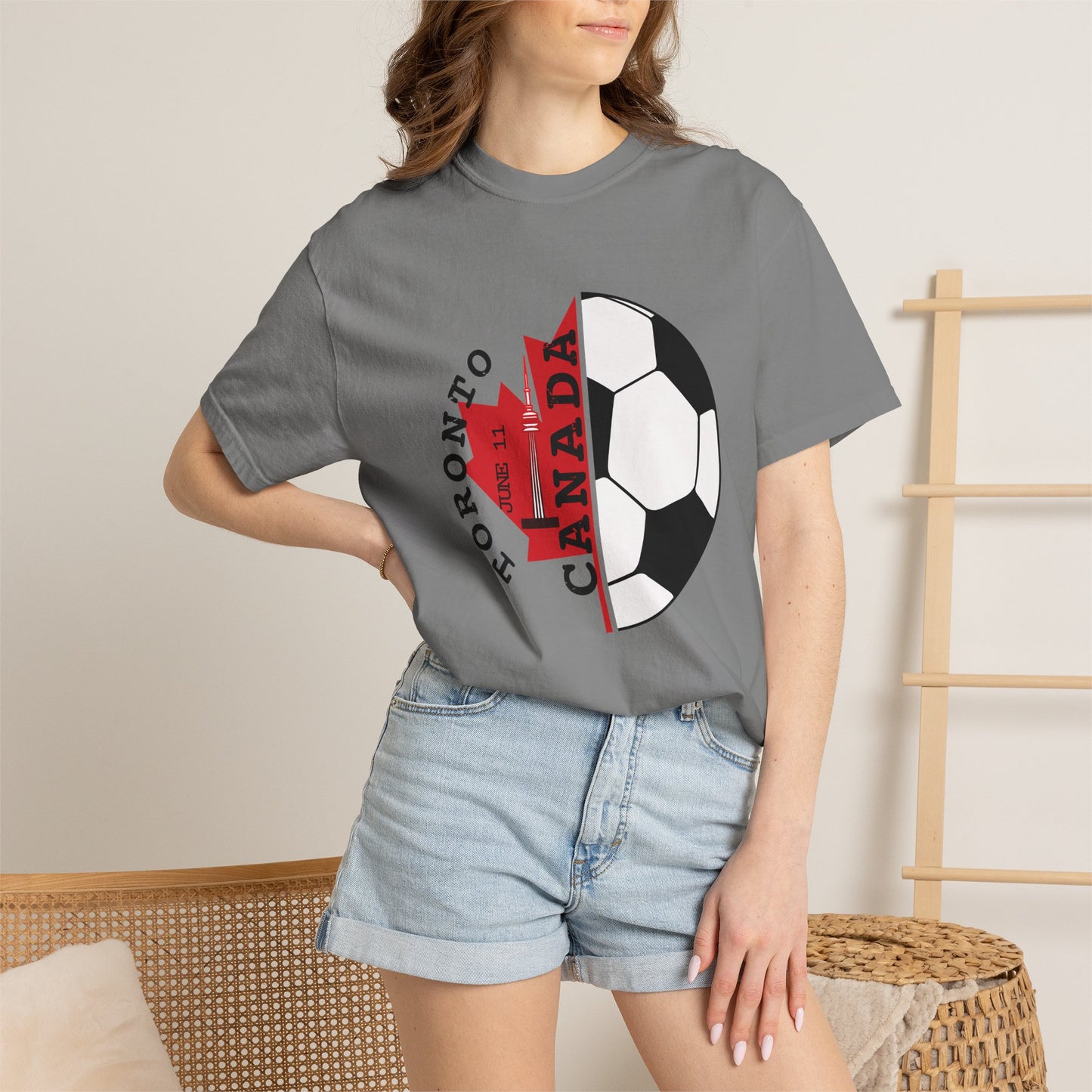 Toronto Soccer Maple Leaf T-shirt | Canada Fan Gear, June 11 Souvenir