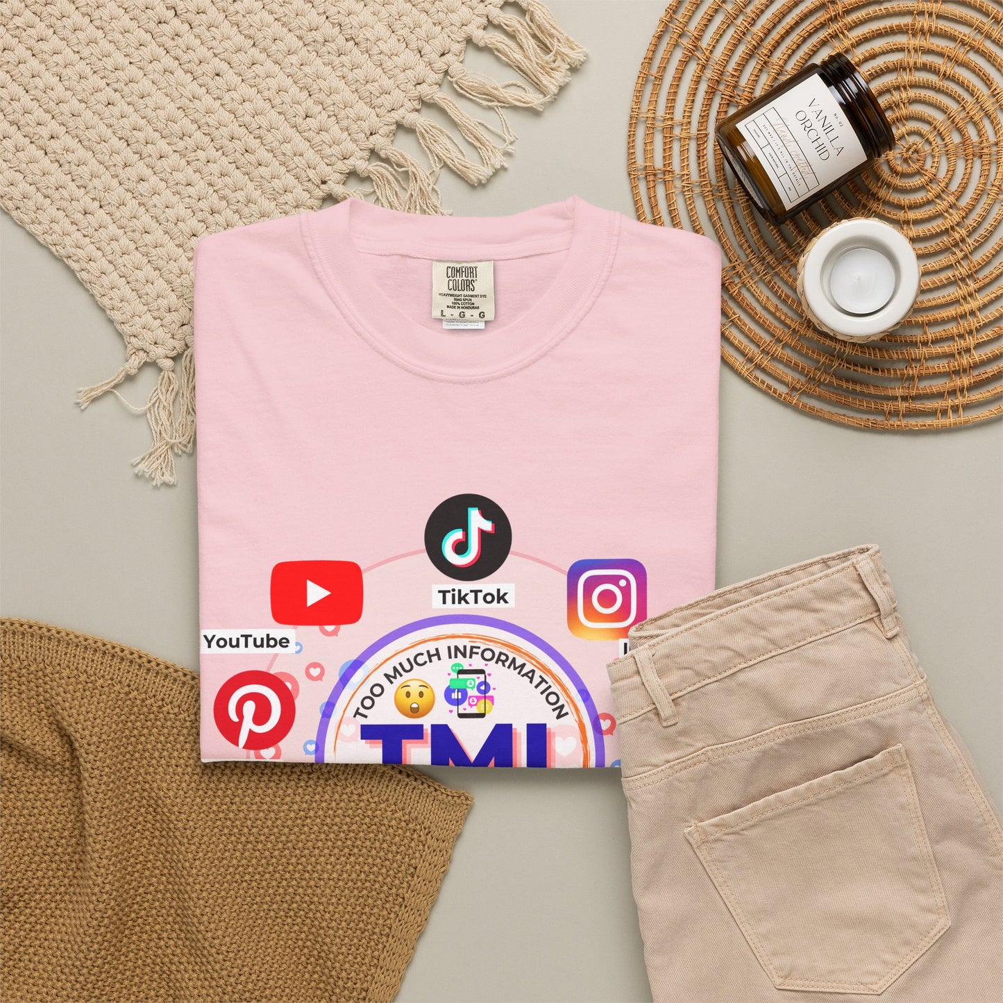 TMI (Too Much Information) Funny Graphic T-Shirt — Sarcastic Social Media Satire