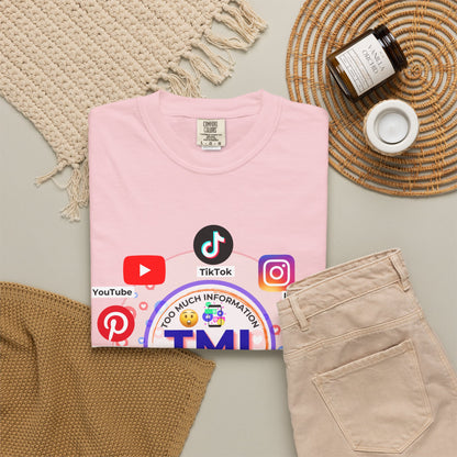 TMI (Too Much Information) Funny Graphic T-Shirt — Sarcastic Social Media Satire