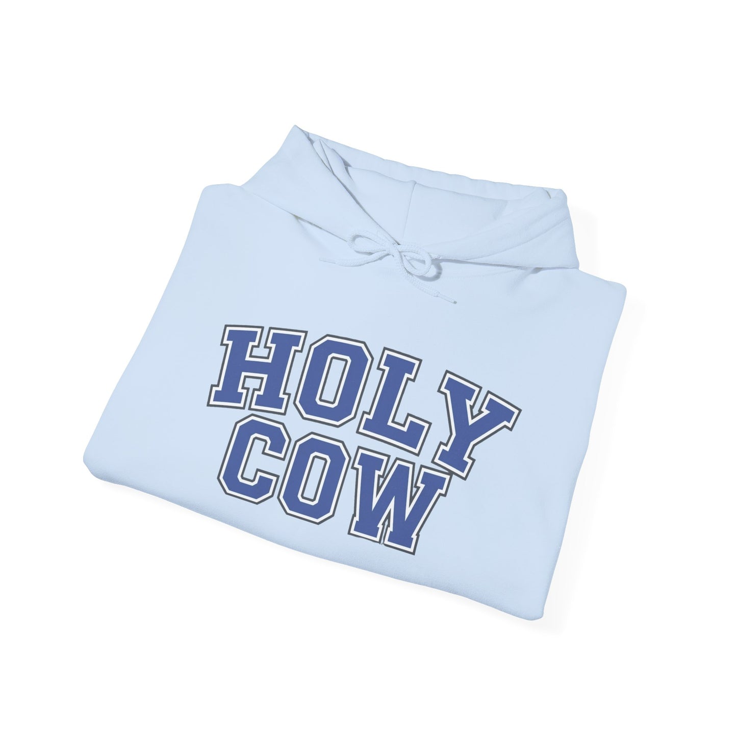 Holy Cow Collegiate Hoodie — Retro Mascot Letterman Style
