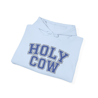 Holy Cow Collegiate Hoodie — Retro Mascot Letterman Style