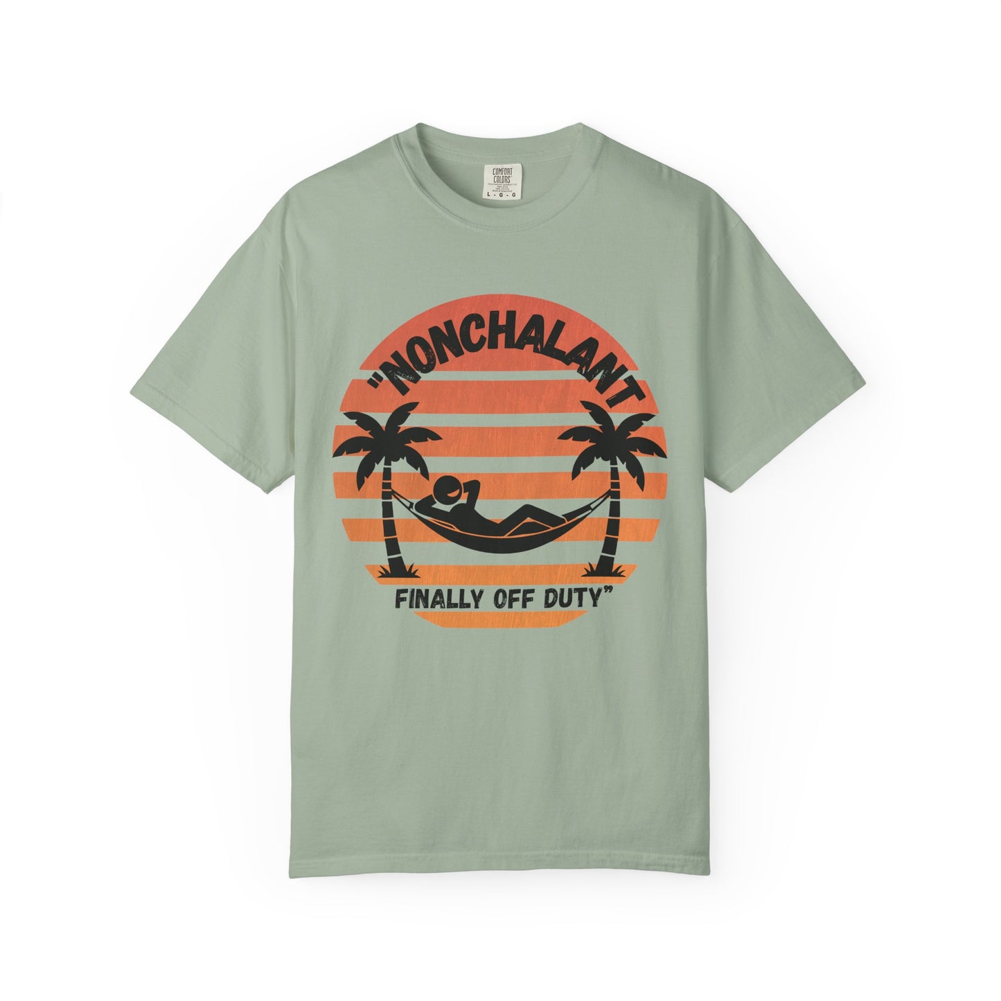 Finally Off Duty T-Shirt — Retro Palm Hammock Graphic Tee