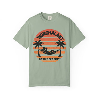 Finally Off Duty T-Shirt — Retro Palm Hammock Graphic Tee