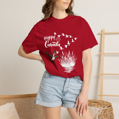 Canada Day Flying Geese T-Shirt — Wildlife Nature Celebration Tee