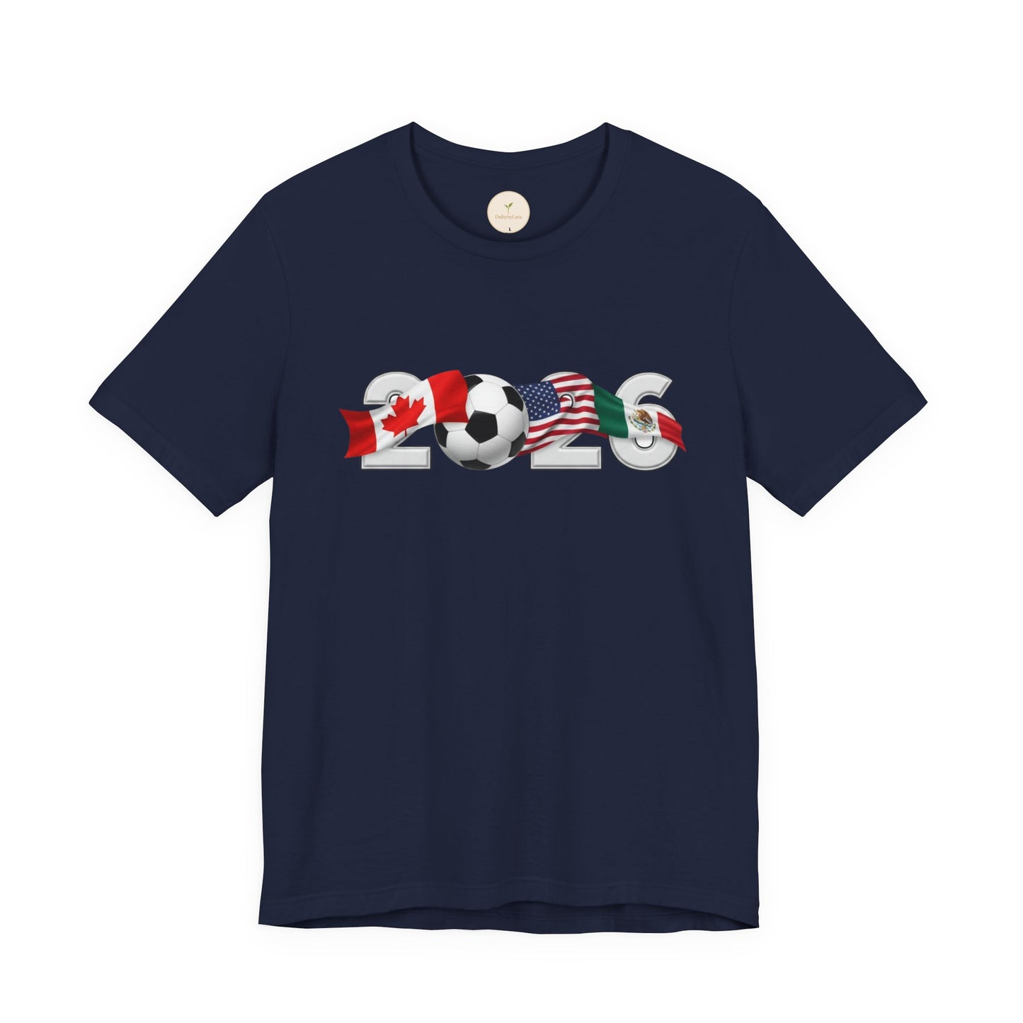 2026 North America Soccer Fan Tee — Canada USA Mexico Flag Crewneck