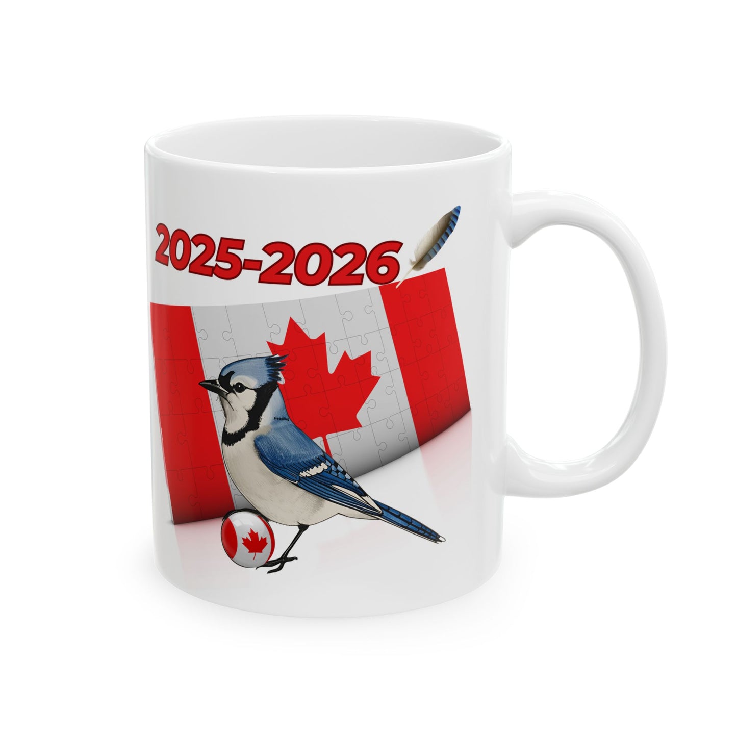 Ceramic Mug - Canadian B Jays Nature Lover Gift 11oz or 15oz Wildlife Decor Coffee Cup Canada Day Birdwatching