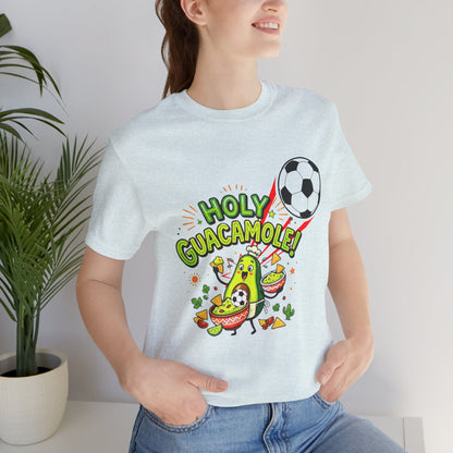 Holy Guacamole Soccer T-Shirt — Funny Avocado Football Fan Tee