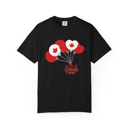 Canada Day Maple Leaf Balloons T-Shirt — Canada Day Celebration Tee