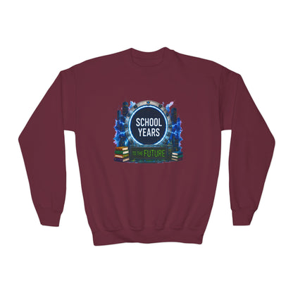 **School Years Youth Crewneck Sweatshirt — Future-Themed Kids Pullover**