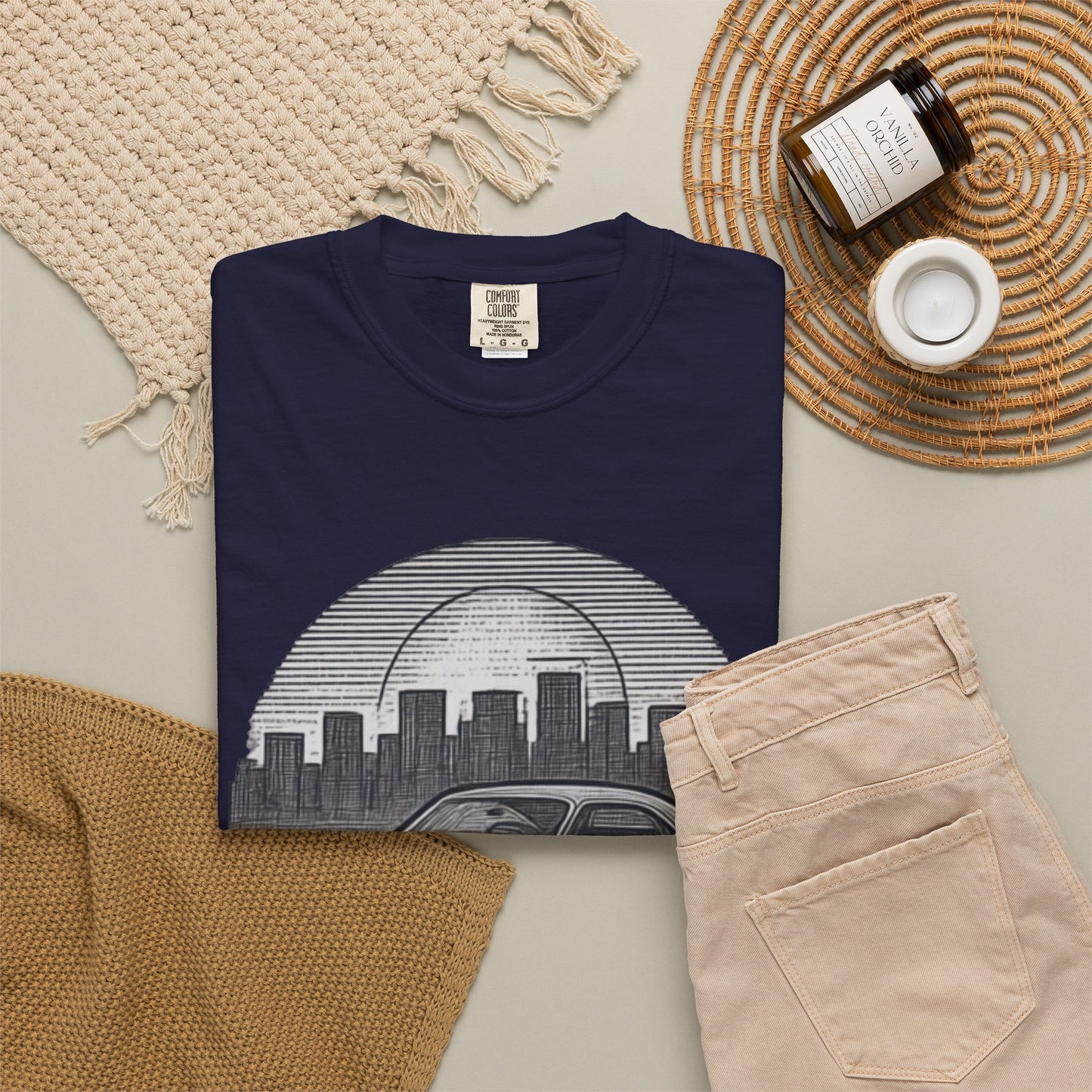 Midnight Chrome Classic Coupe Vintage Car T-Shirt