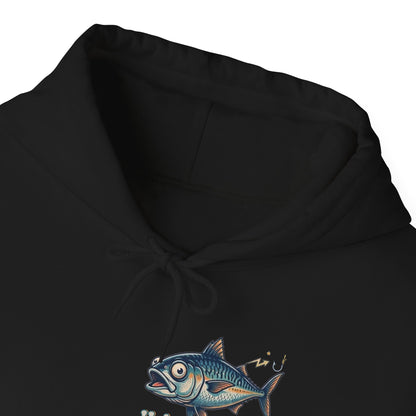 Holy Mackerel Fishing Hoodie — Retro Funny Angler Pullover Sweatshirt
