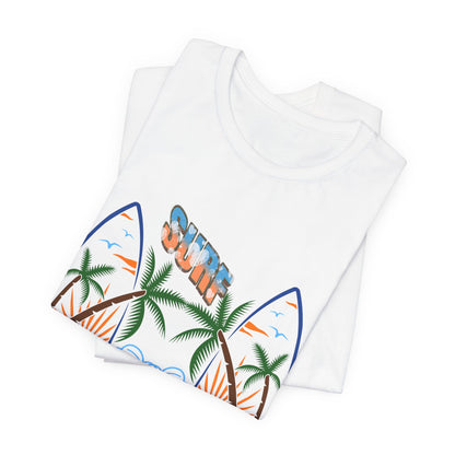 Surf Graphic T-Shirt — Surf Design Unisex Jersey Short Sleeve Tee