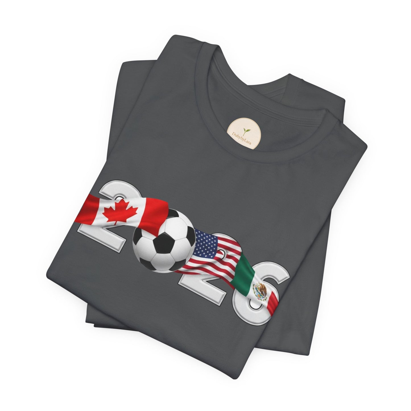2026 North America Soccer Fan Tee — Canada USA Mexico Flag Crewneck