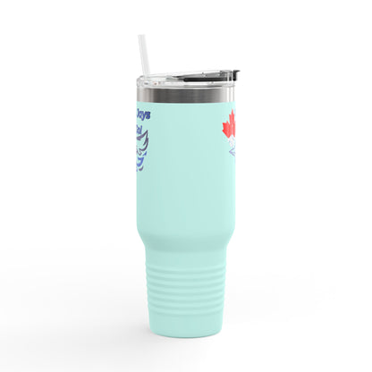 Go Jays Go! 40oz Insulated Travel Mug — Stainless Steel Baseball Fan Tumbler