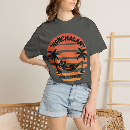 Finally Off Duty T-Shirt — Retro Palm Hammock Graphic Tee