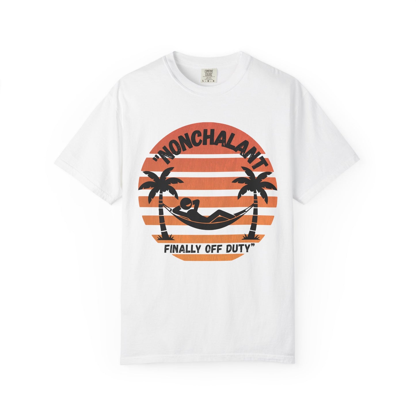 Finally Off Duty T-Shirt — Retro Palm Hammock Graphic Tee