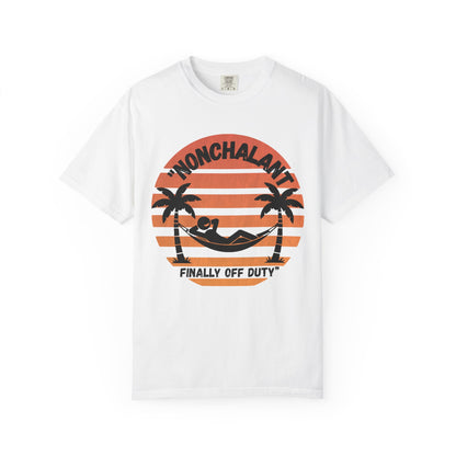 Finally Off Duty T-Shirt — Retro Palm Hammock Graphic Tee