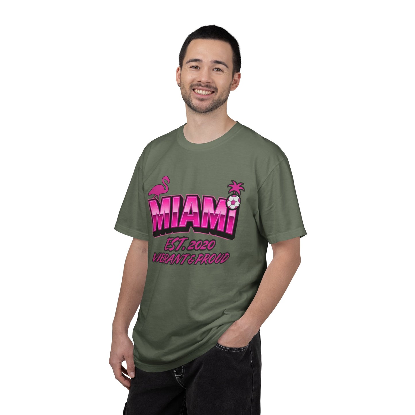 Miami Est 2020 Flamingo Soccer T-Shirt