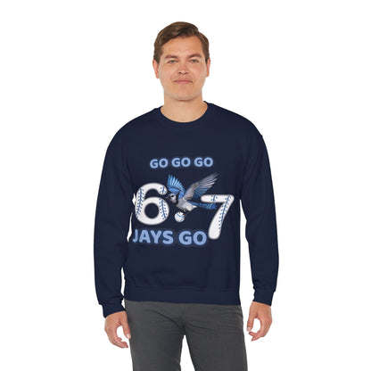 Go Jays Go! Baseball Fan Crewneck Sweatshirt